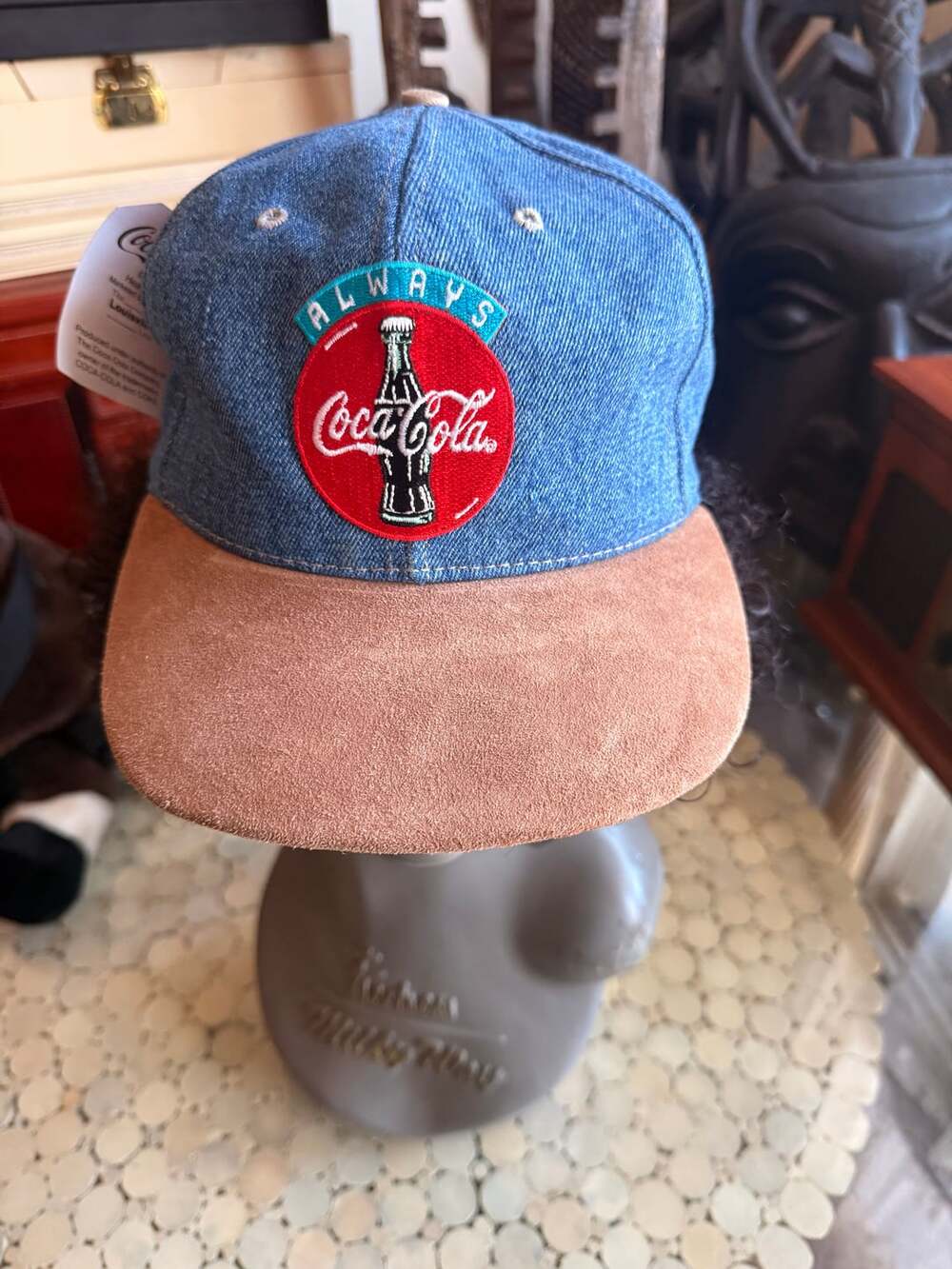 Vintage 1990s 90s Coca Cola Denim SnapBack NWT